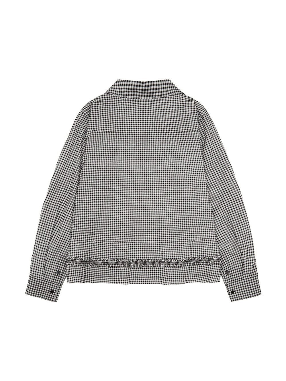 【TUOMIO】RUFFLE CHECK SHIRT