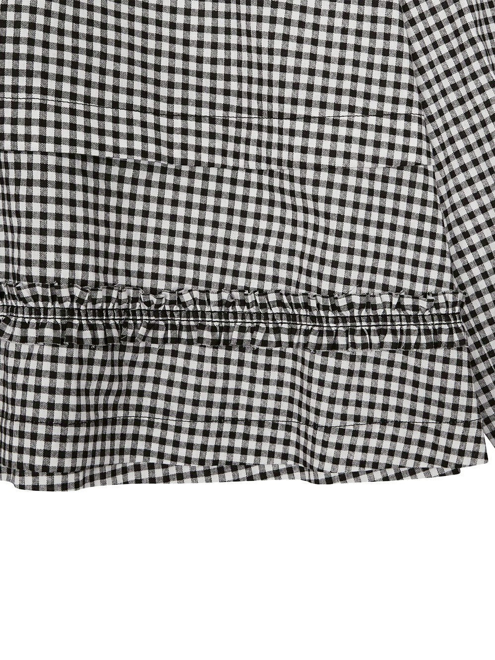 【TUOMIO】RUFFLE CHECK SHIRT