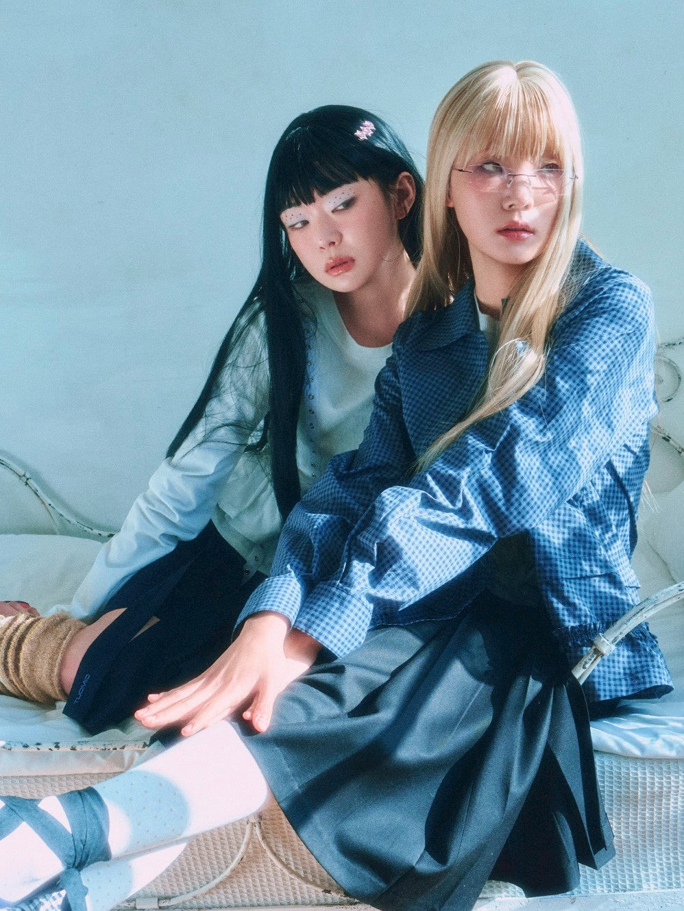 【TUOMIO】RUFFLE CHECK SHIRT