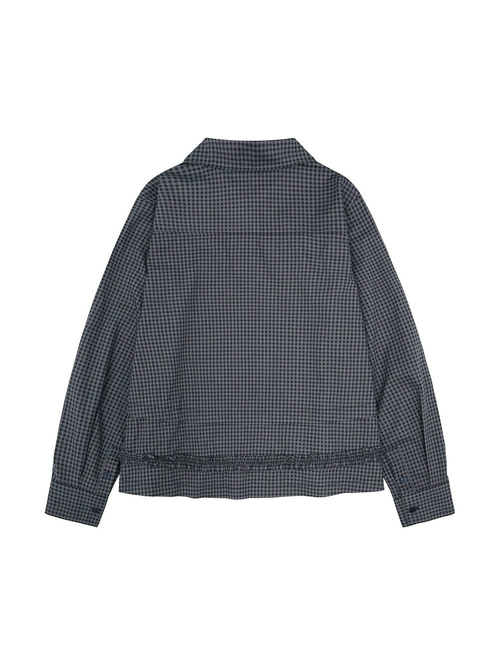 【TUOMIO】RUFFLE CHECK SHIRT