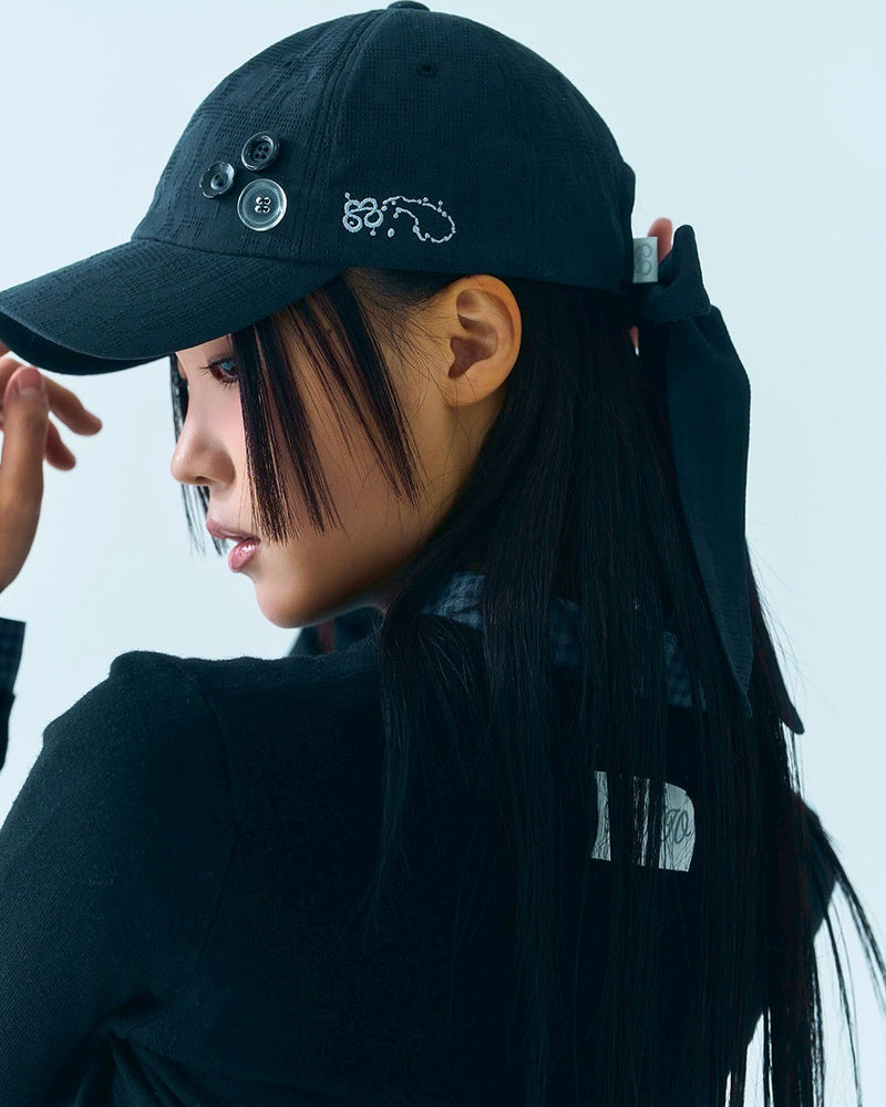 【TUOMIO】BUTTON RIBBON CAP