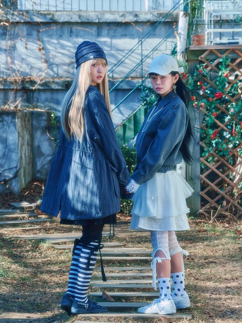 【TUOMIO】STRIPE GLITTER BEANIE