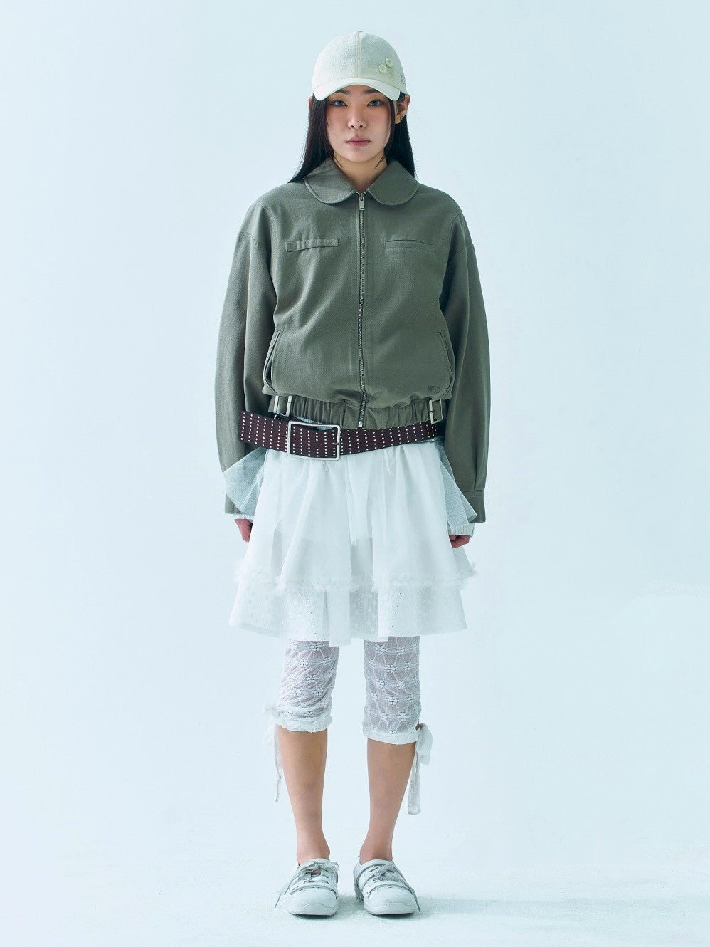【TUOMIO】STRAPPY FLOWER LEGGINGS