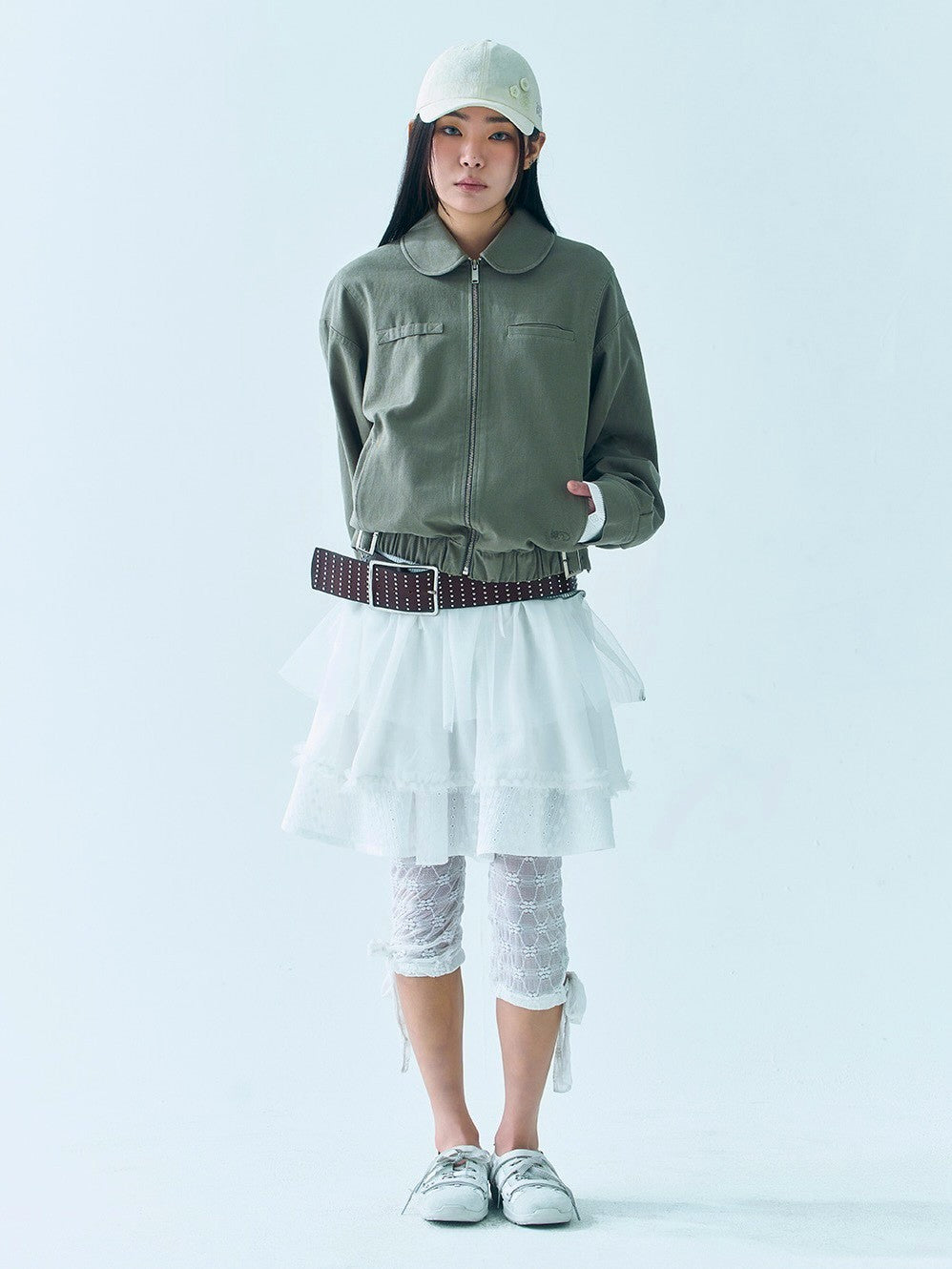 【TUOMIO】STRAPPY FLOWER LEGGINGS