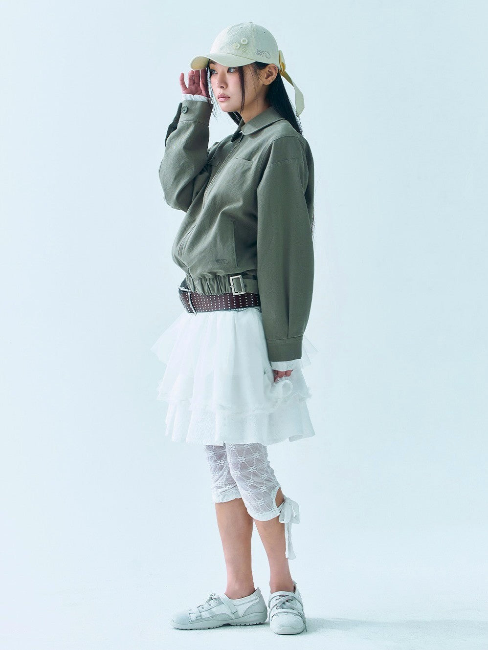 【TUOMIO】STRAPPY FLOWER LEGGINGS