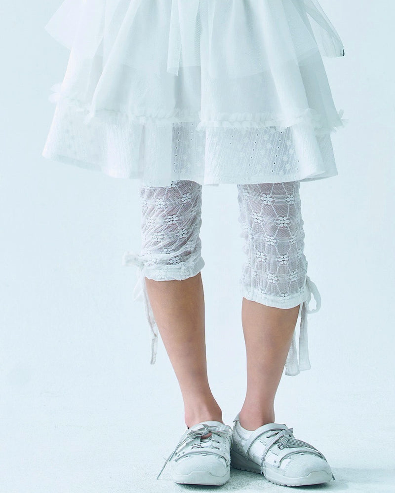 【TUOMIO】STRAPPY FLOWER LEGGINGS