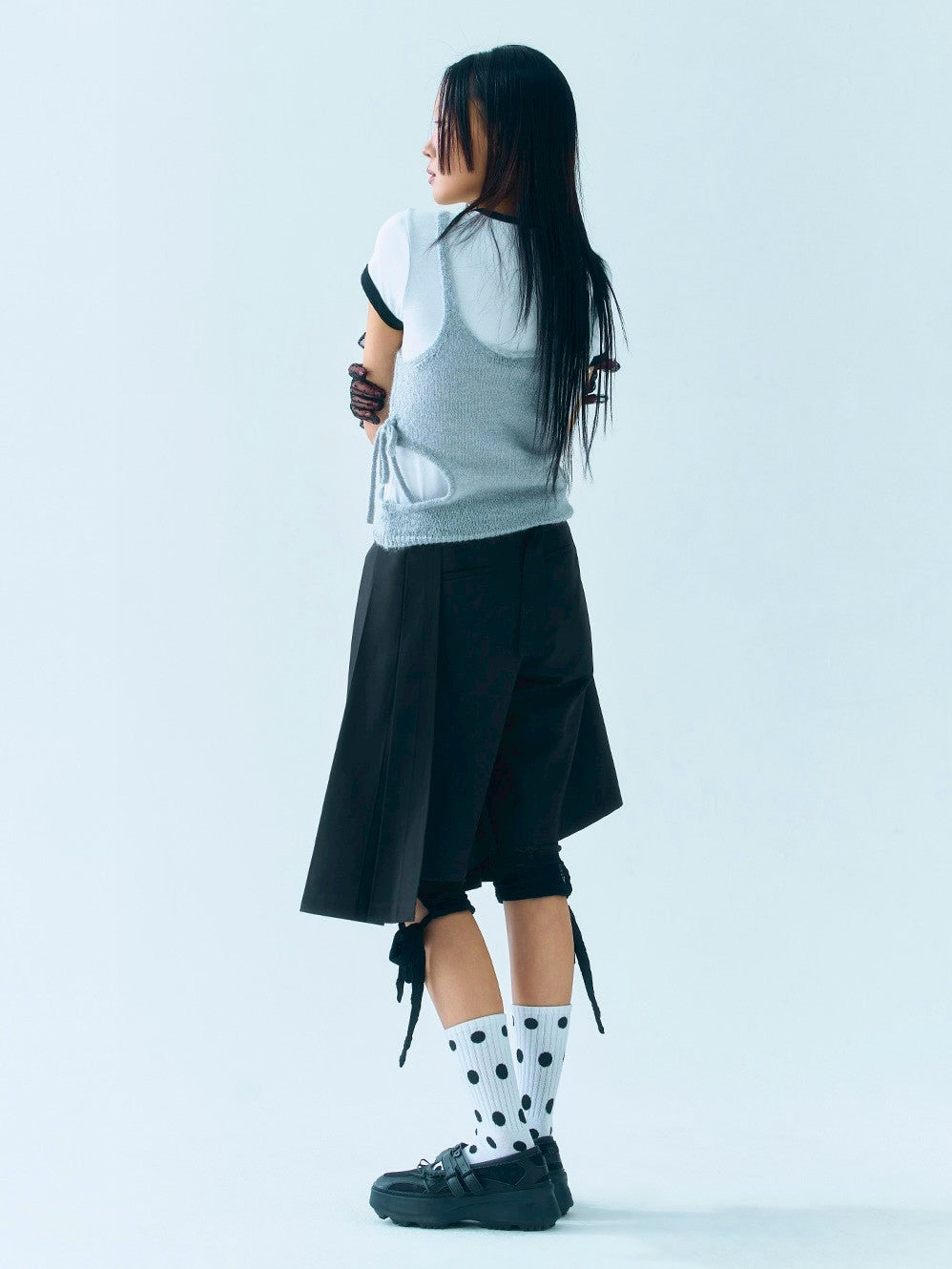 【TUOMIO】STRAPPY FLOWER LEGGINGS