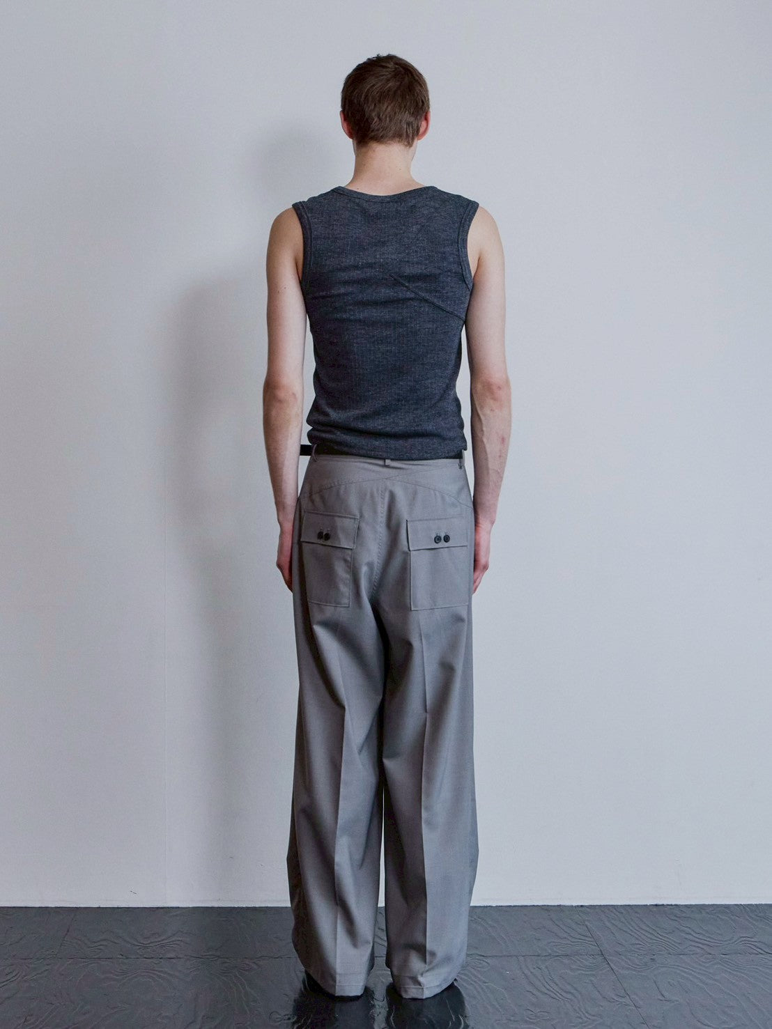 【Waviness】Fluted Ribbed Sleeveless