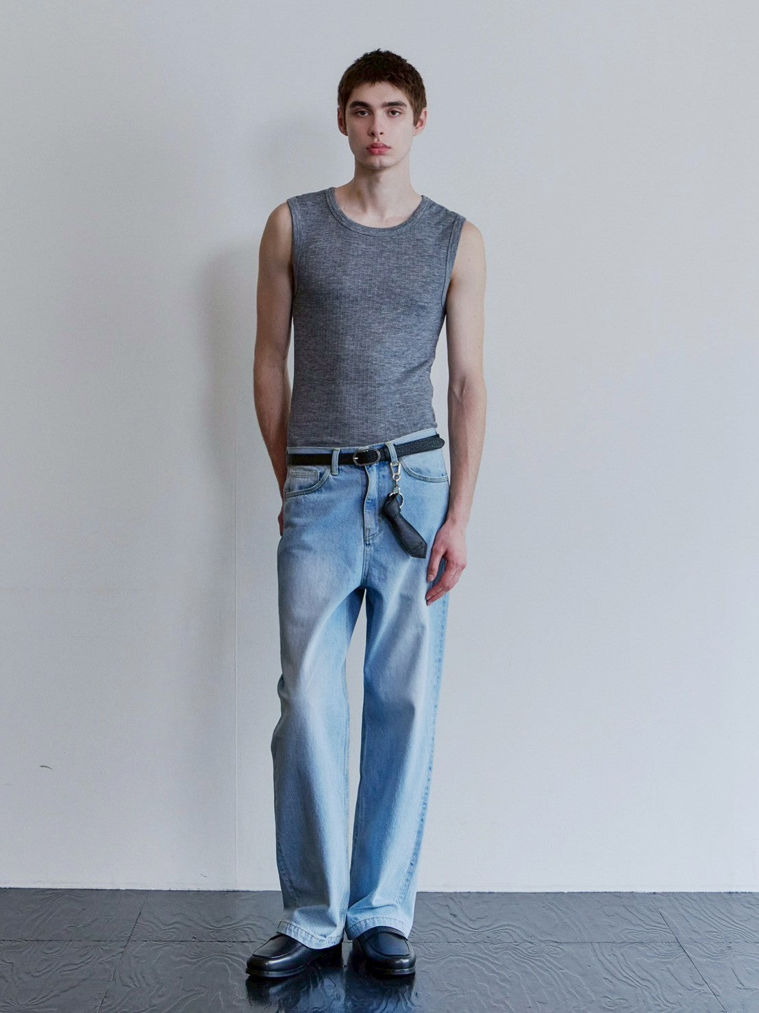 【Waviness】Fluted Ribbed Sleeveless