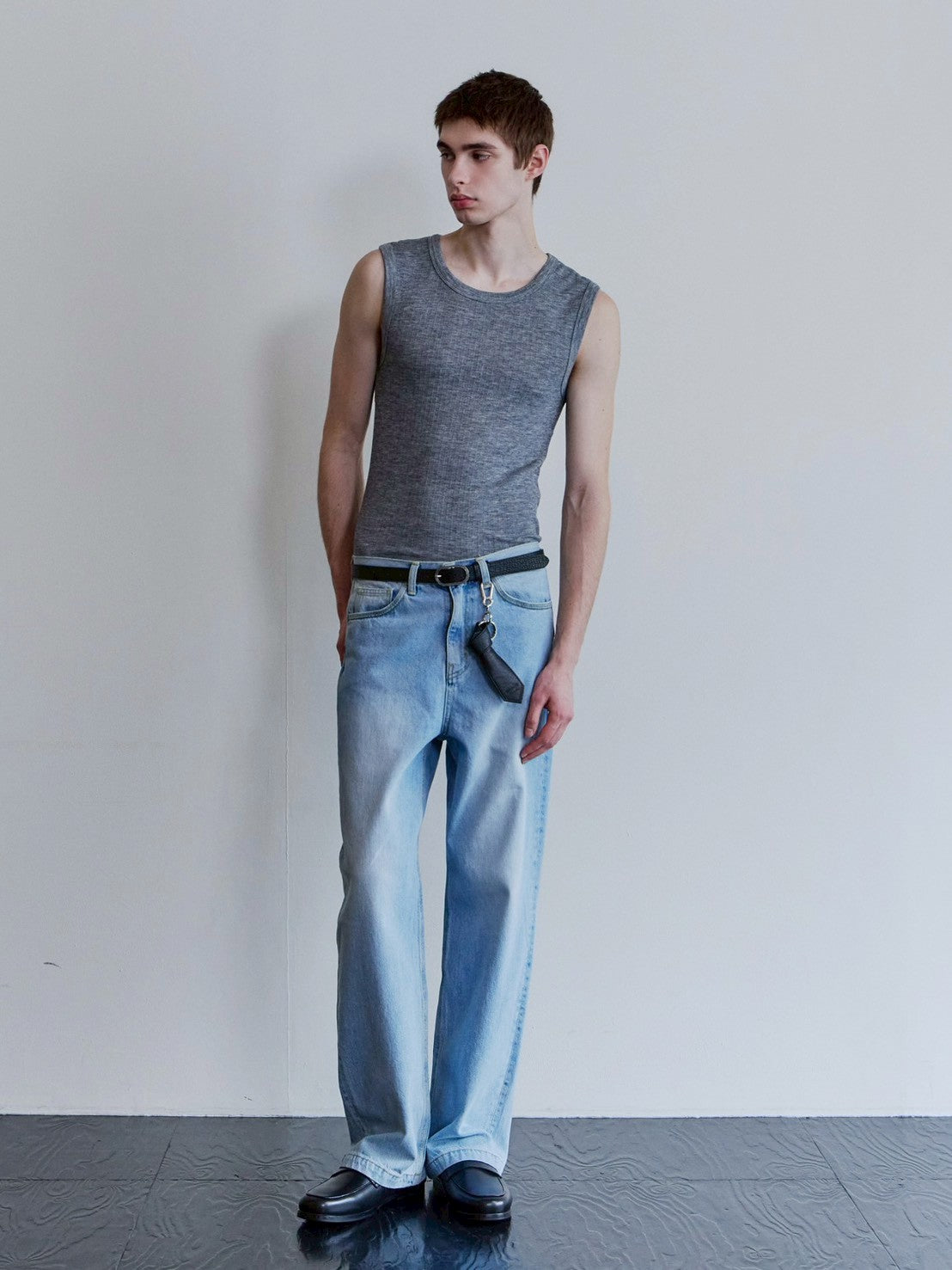 【Waviness】Fluted Ribbed Sleeveless