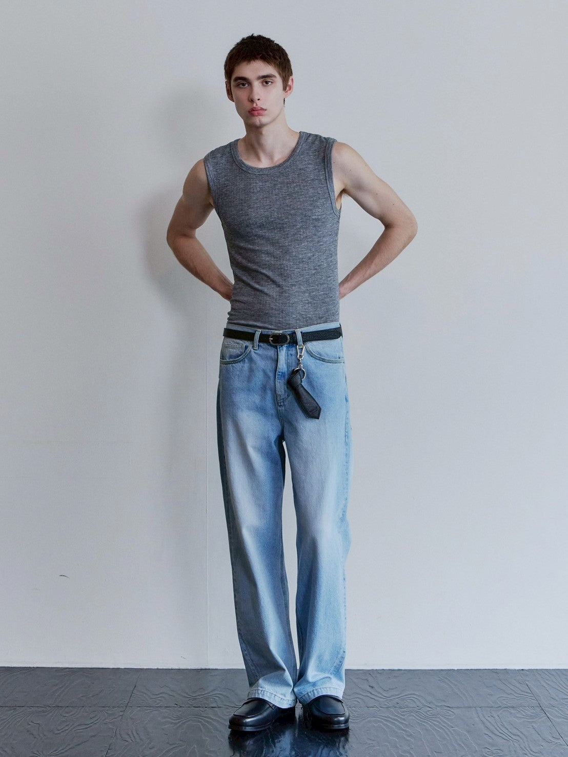 【Waviness】Fluted Ribbed Sleeveless