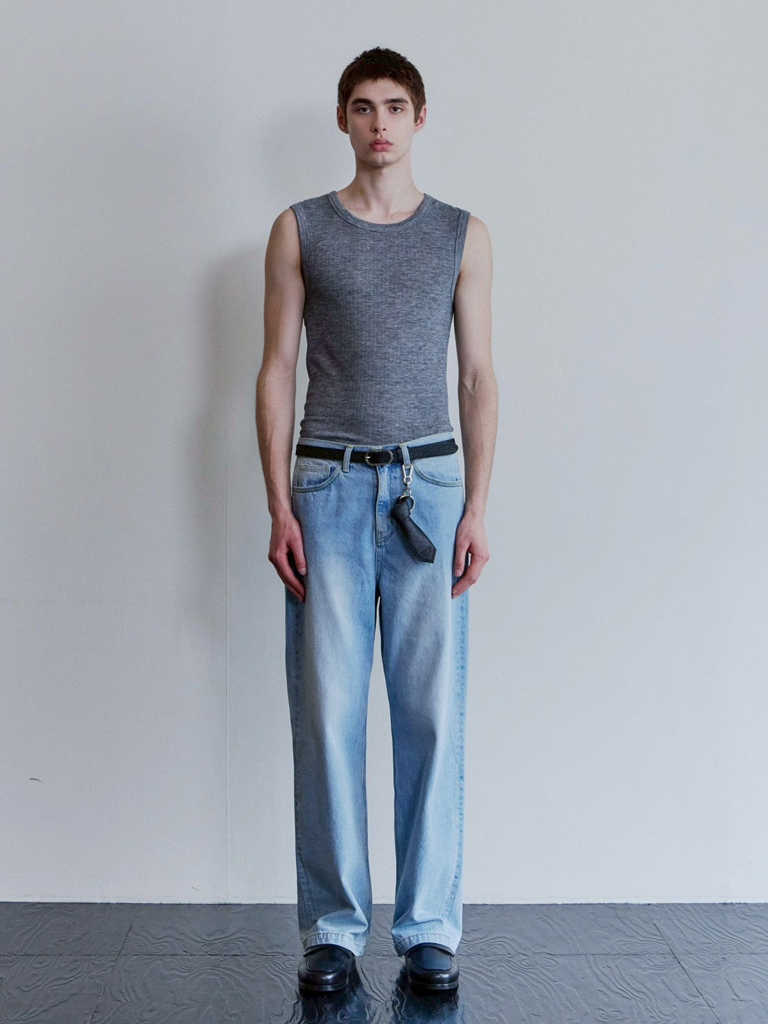 【Waviness】Fluted Ribbed Sleeveless