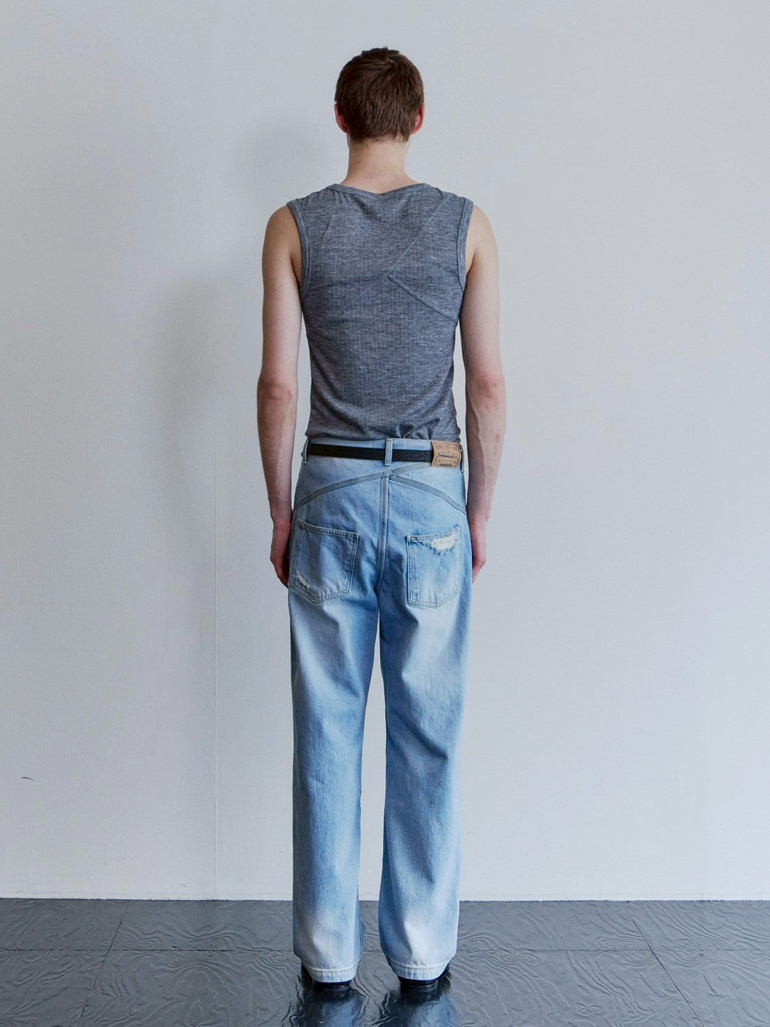【Waviness】Fluted Ribbed Sleeveless