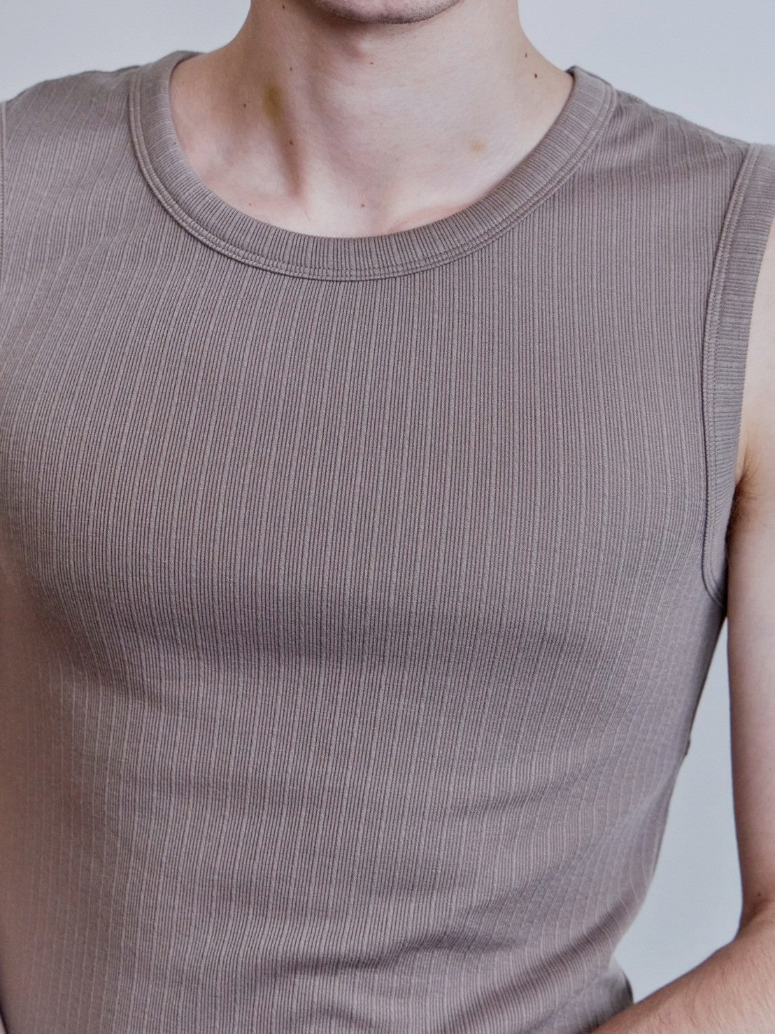 【Waviness】Fluted Ribbed Sleeveless