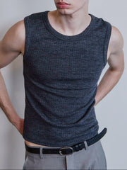 【Waviness】Fluted Ribbed Sleeveless