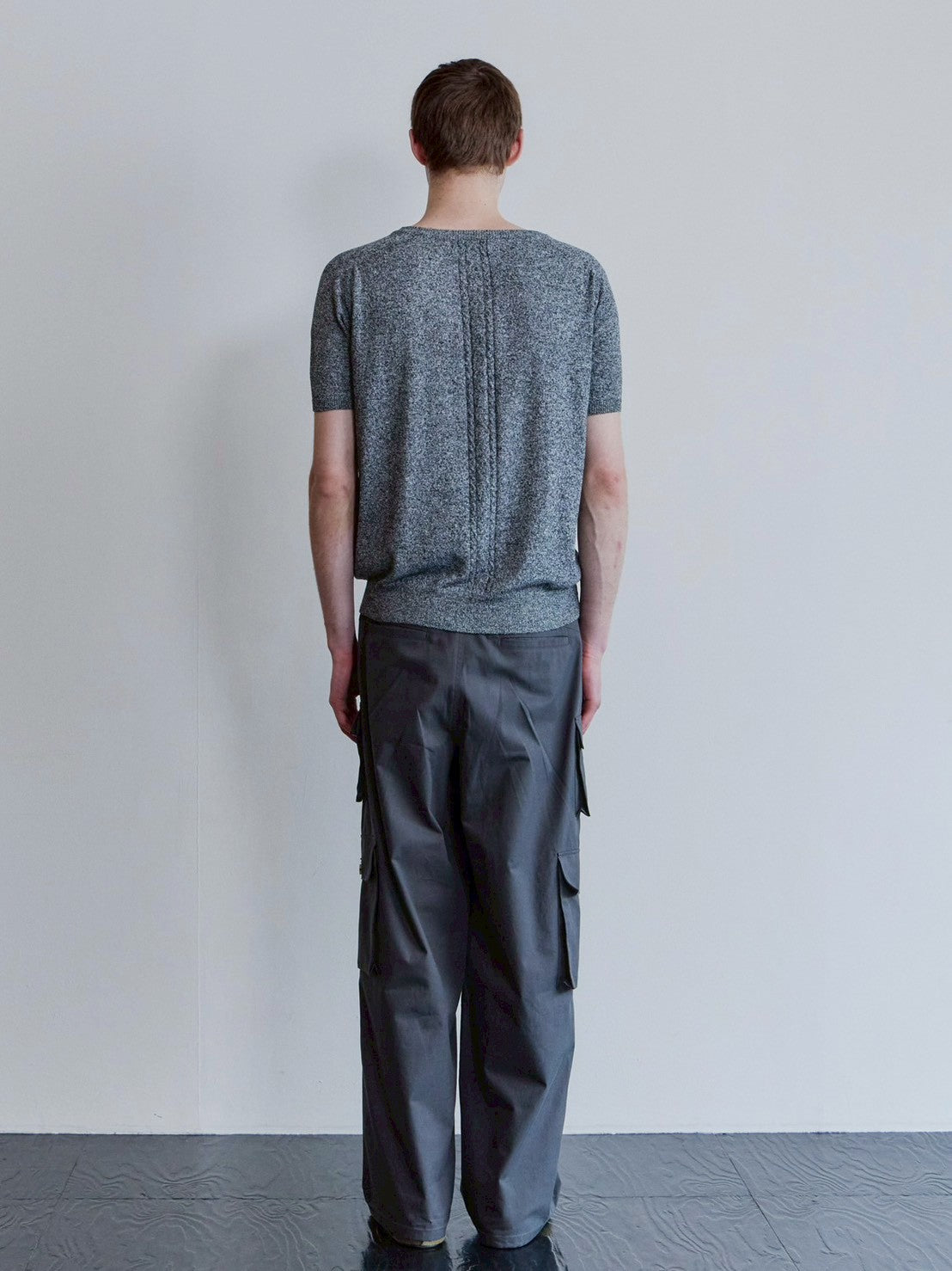 【Waviness】Saddle Line Henley-neck Half Knit