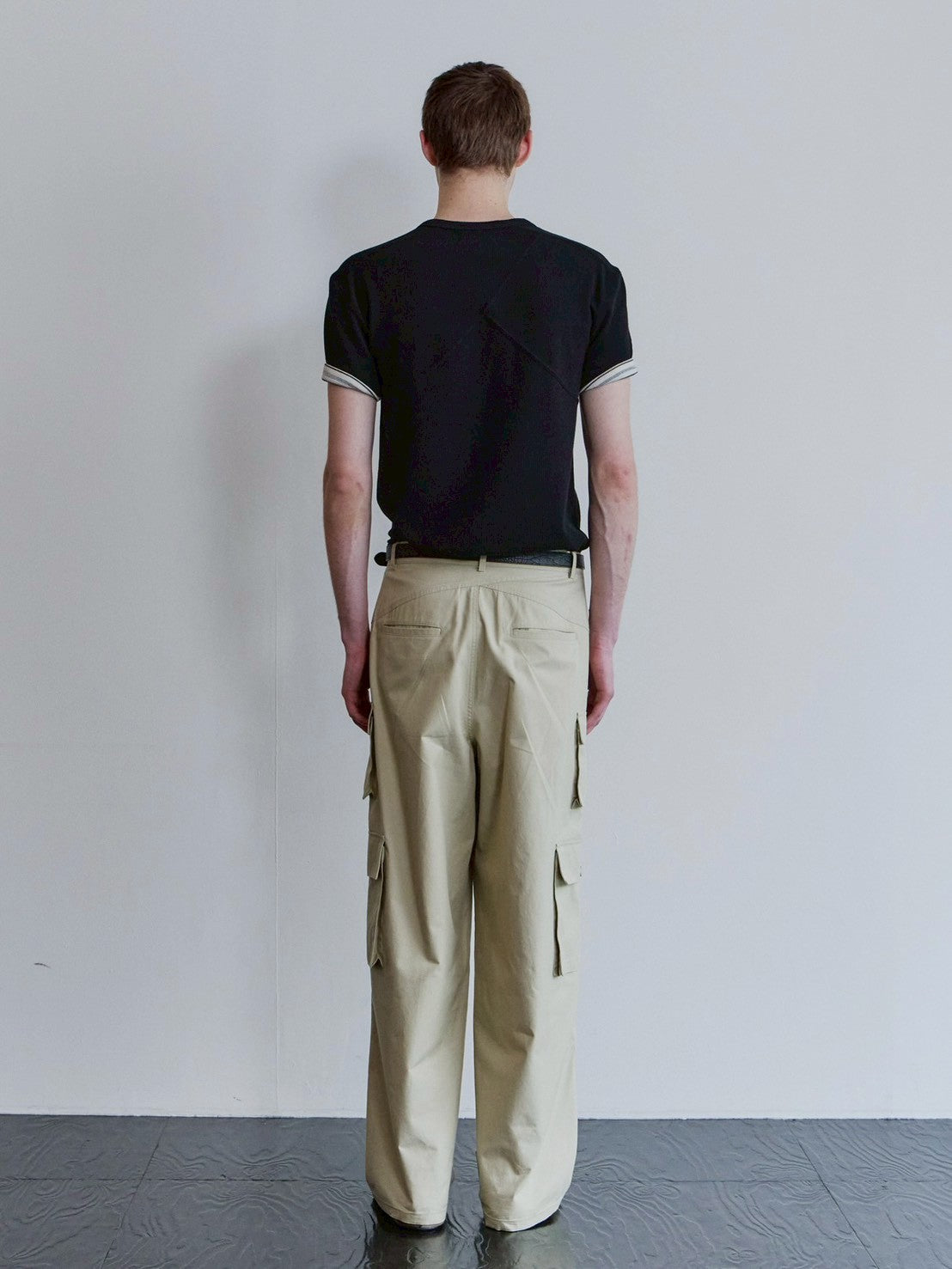 【Waviness】Ribbed Layered Henley-neck T-shirts