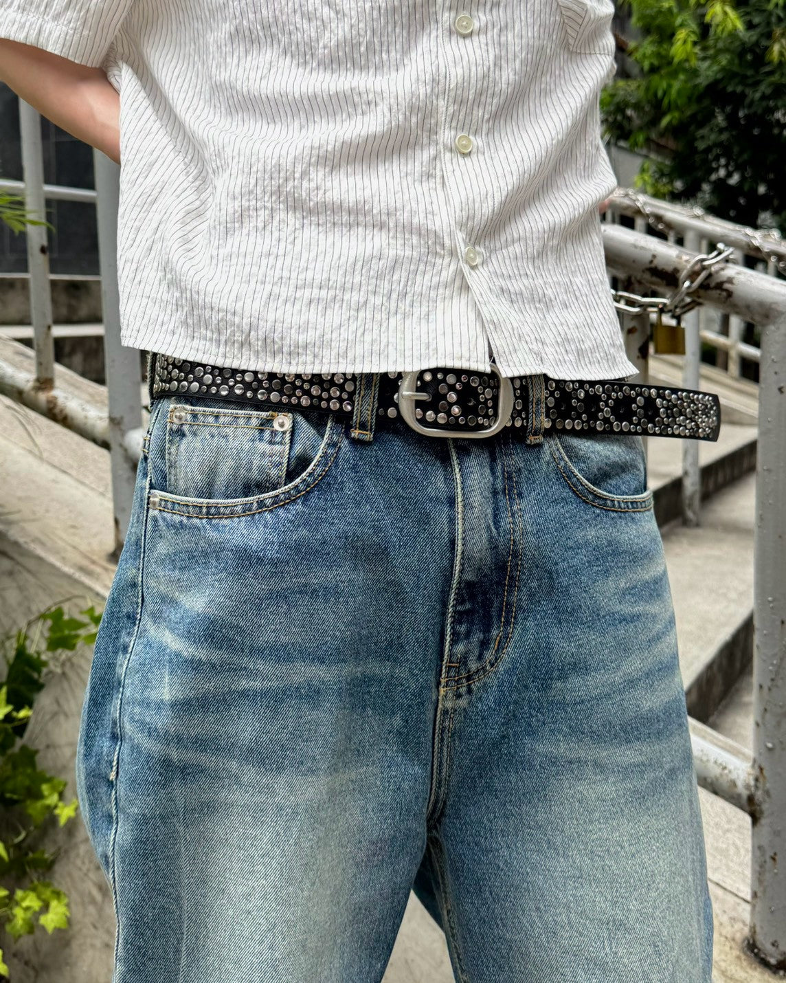 受注制【Chikashitsu +】signature flare denim pants (2color)