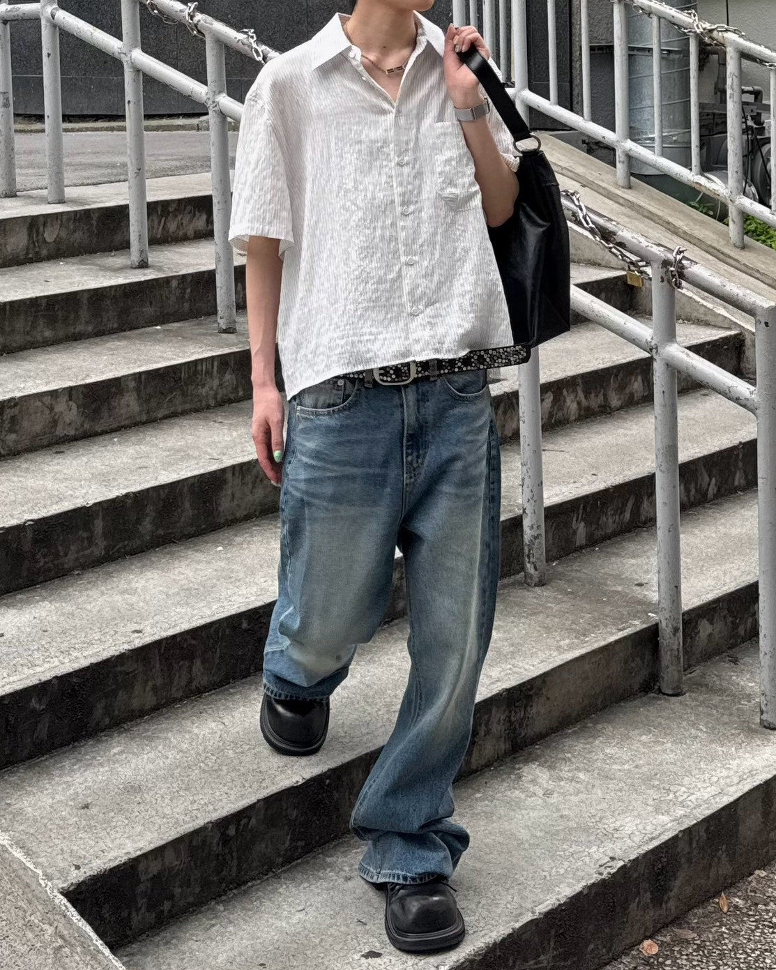 受注制【Chikashitsu +】signature flare denim pants (2color)