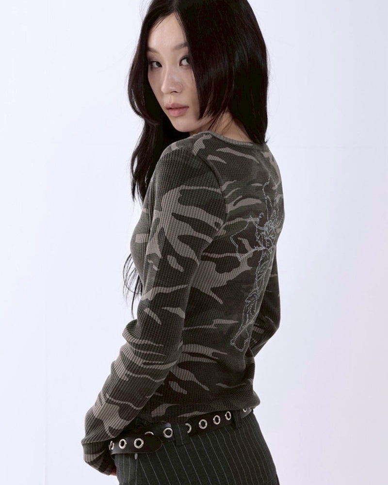 【runningHIGH】CAMOUFLAGE L/S TEE