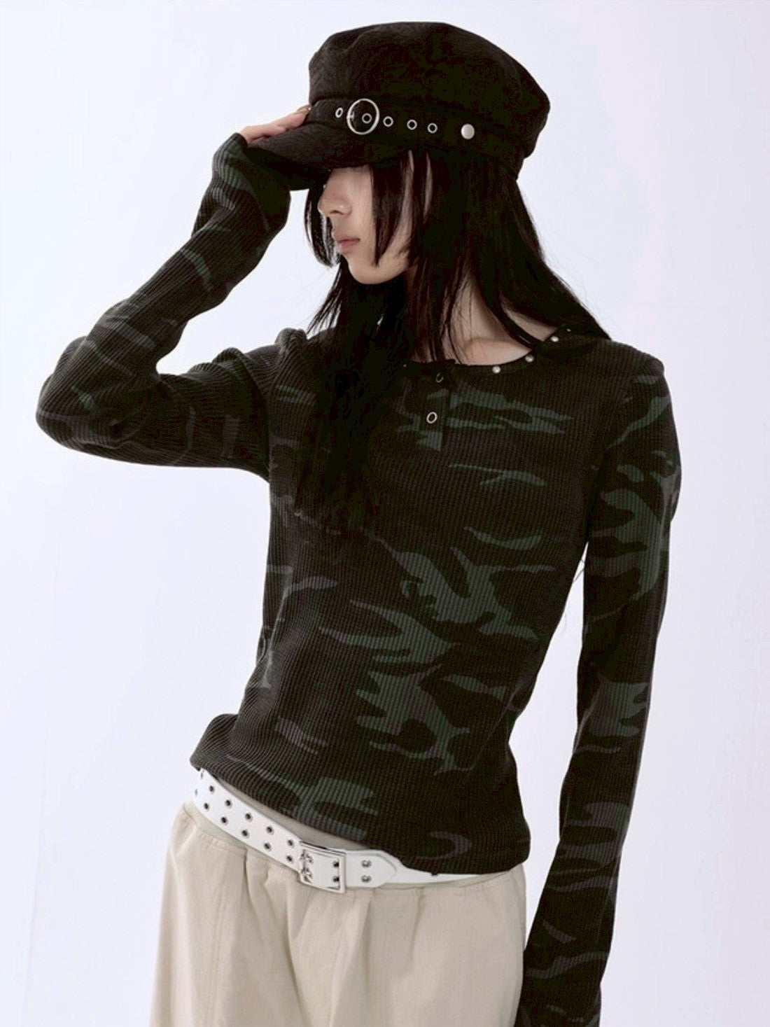 【runningHIGH】CAMOUFLAGE L/S TEE