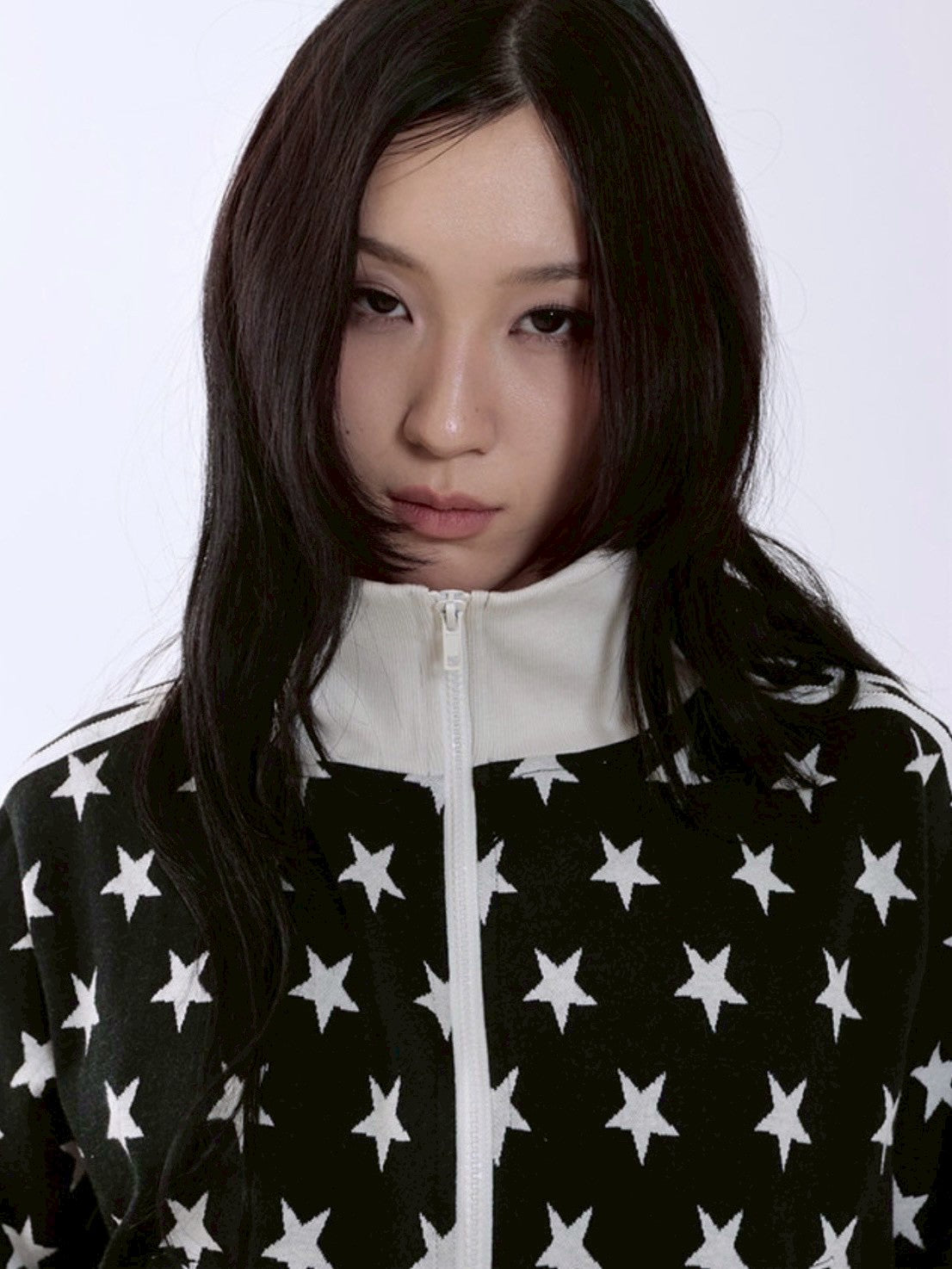 【runningHIGH】STAR JACQUARD ZIP UP JACKET