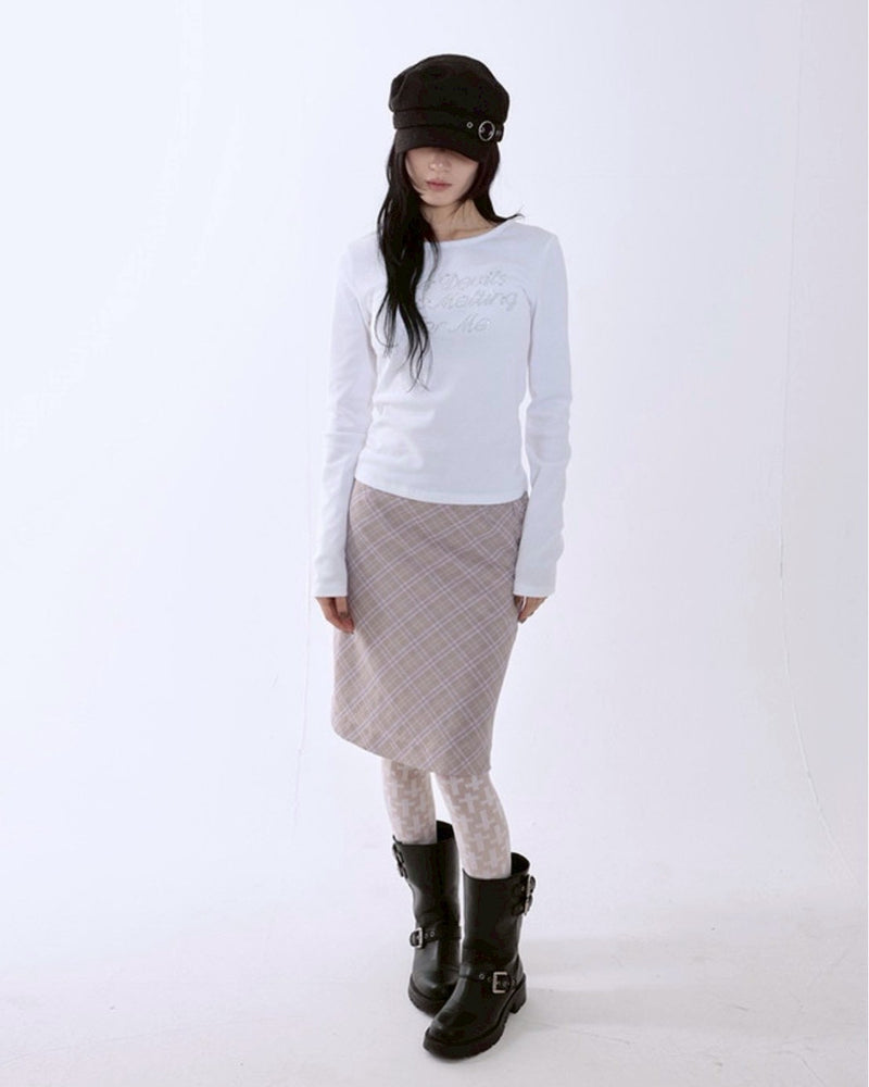 【runningHIGH】HOTFIX LETTERING L/S TEE