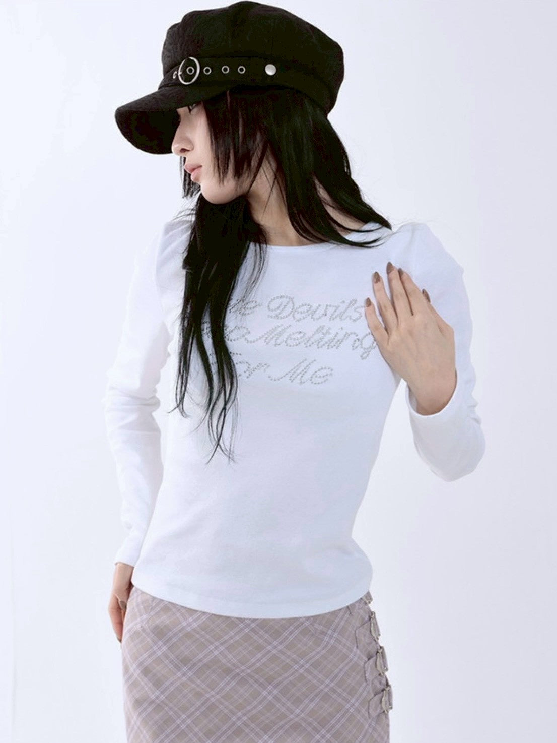 【runningHIGH】HOTFIX LETTERING L/S TEE