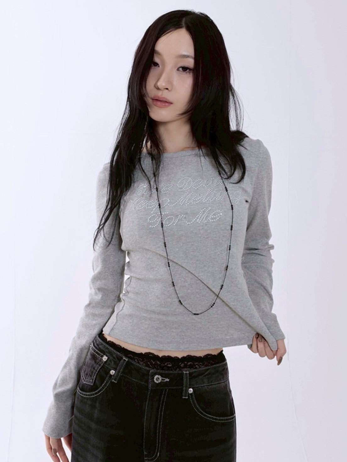 【runningHIGH】HOTFIX LETTERING L/S TEE