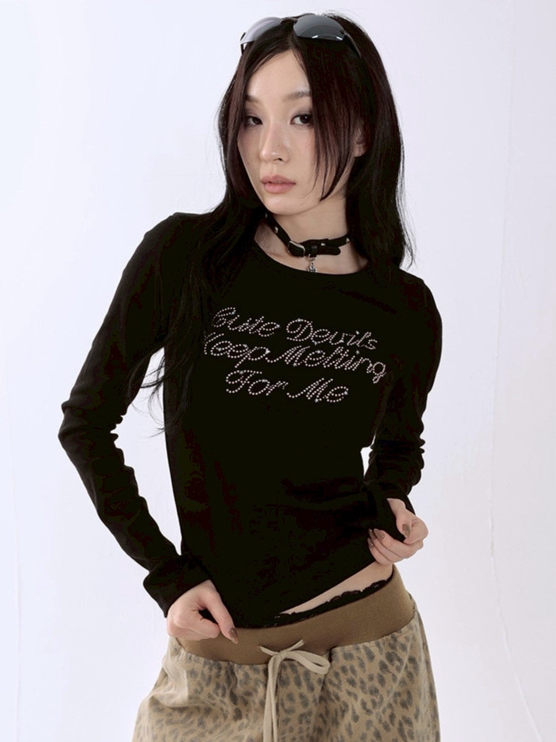 【runningHIGH】HOTFIX LETTERING L/S TEE