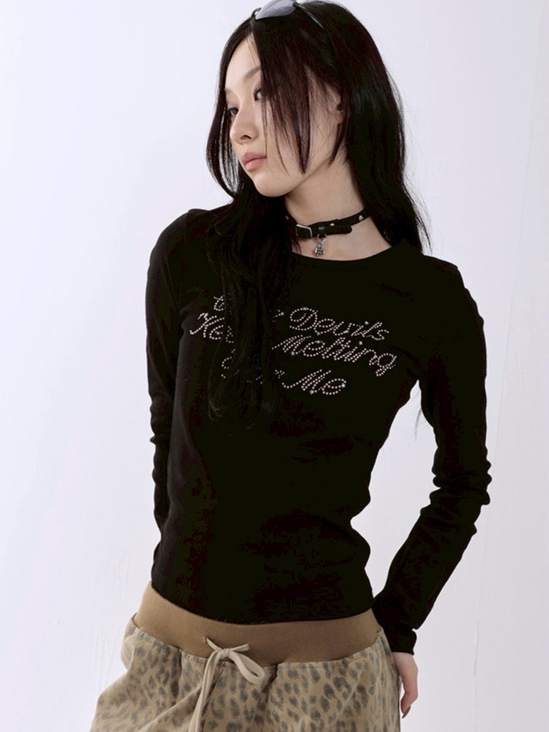 【runningHIGH】HOTFIX LETTERING L/S TEE