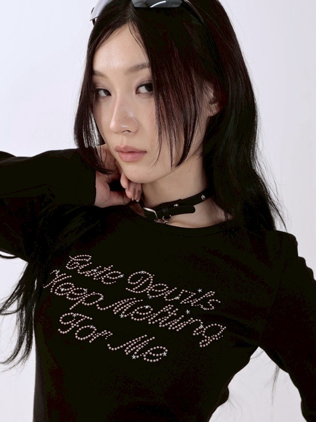【runningHIGH】HOTFIX LETTERING L/S TEE