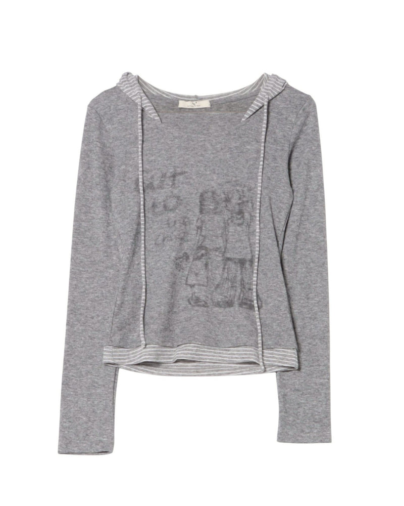 受注制【nmtc+】stripe layered hoodie (3color)
