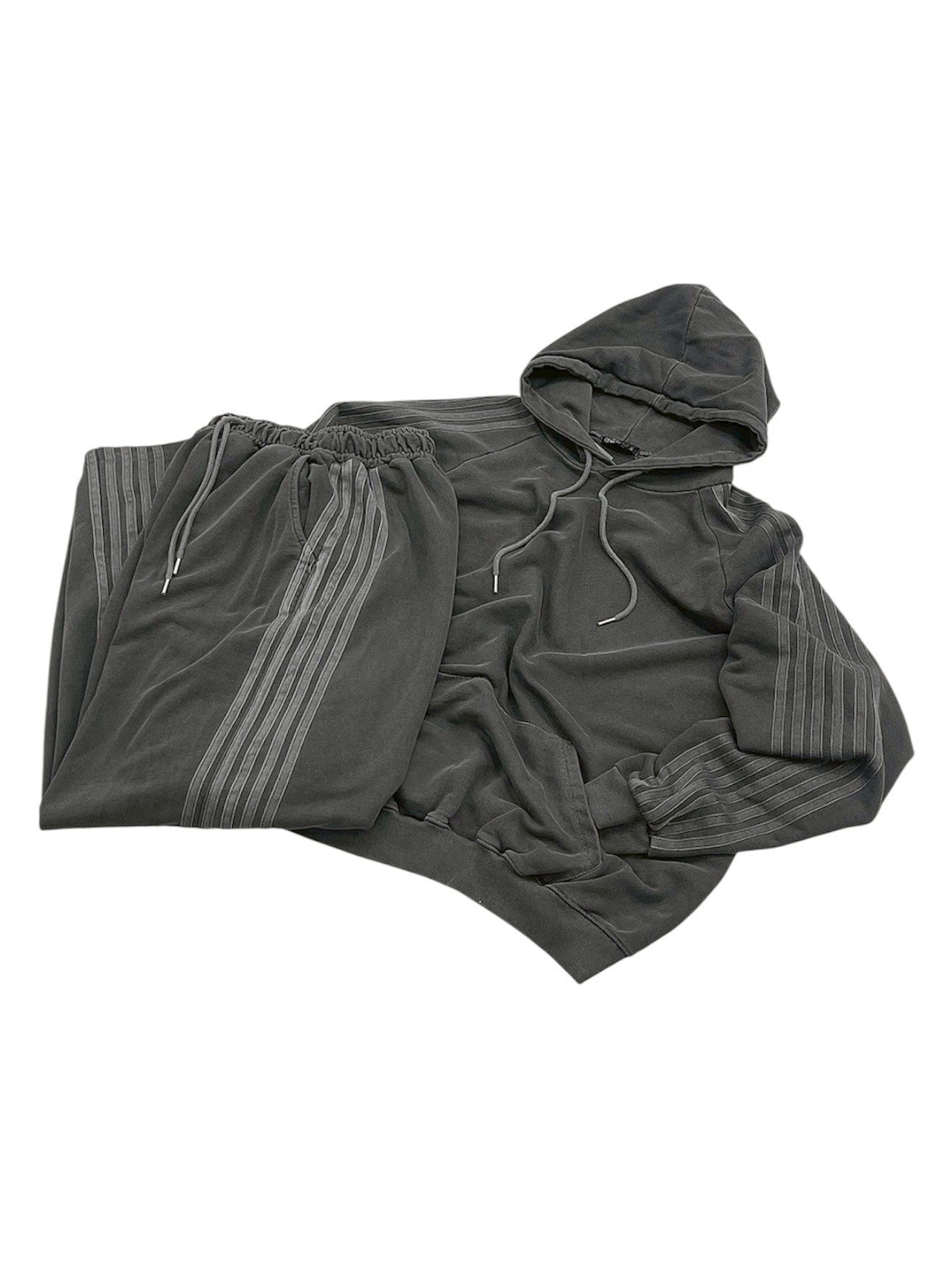【nmtc +】 side line pigment hoodie 受注制【nmtc+】set up side line pigment sweat pants (2color