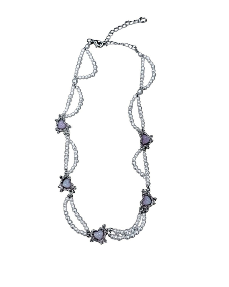 受注制【nmtc+】stone heart pearl choker