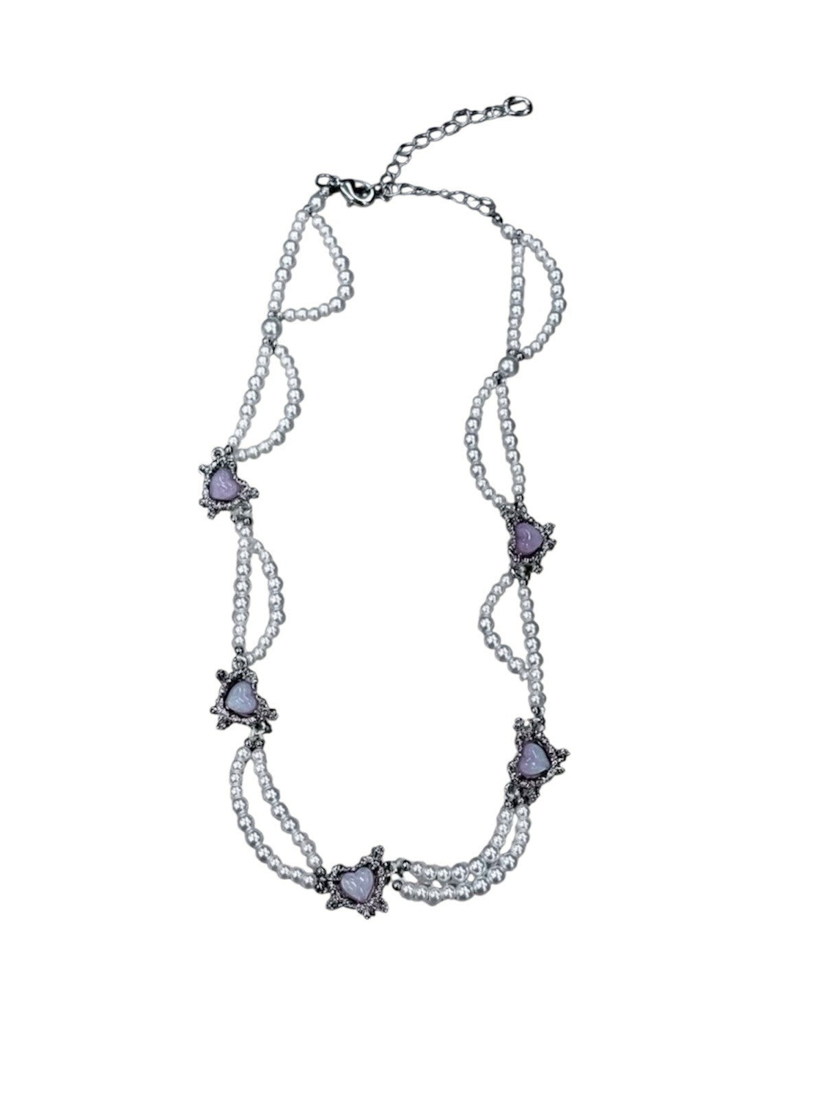 受注制【nmtc +】stone heart pearl choker