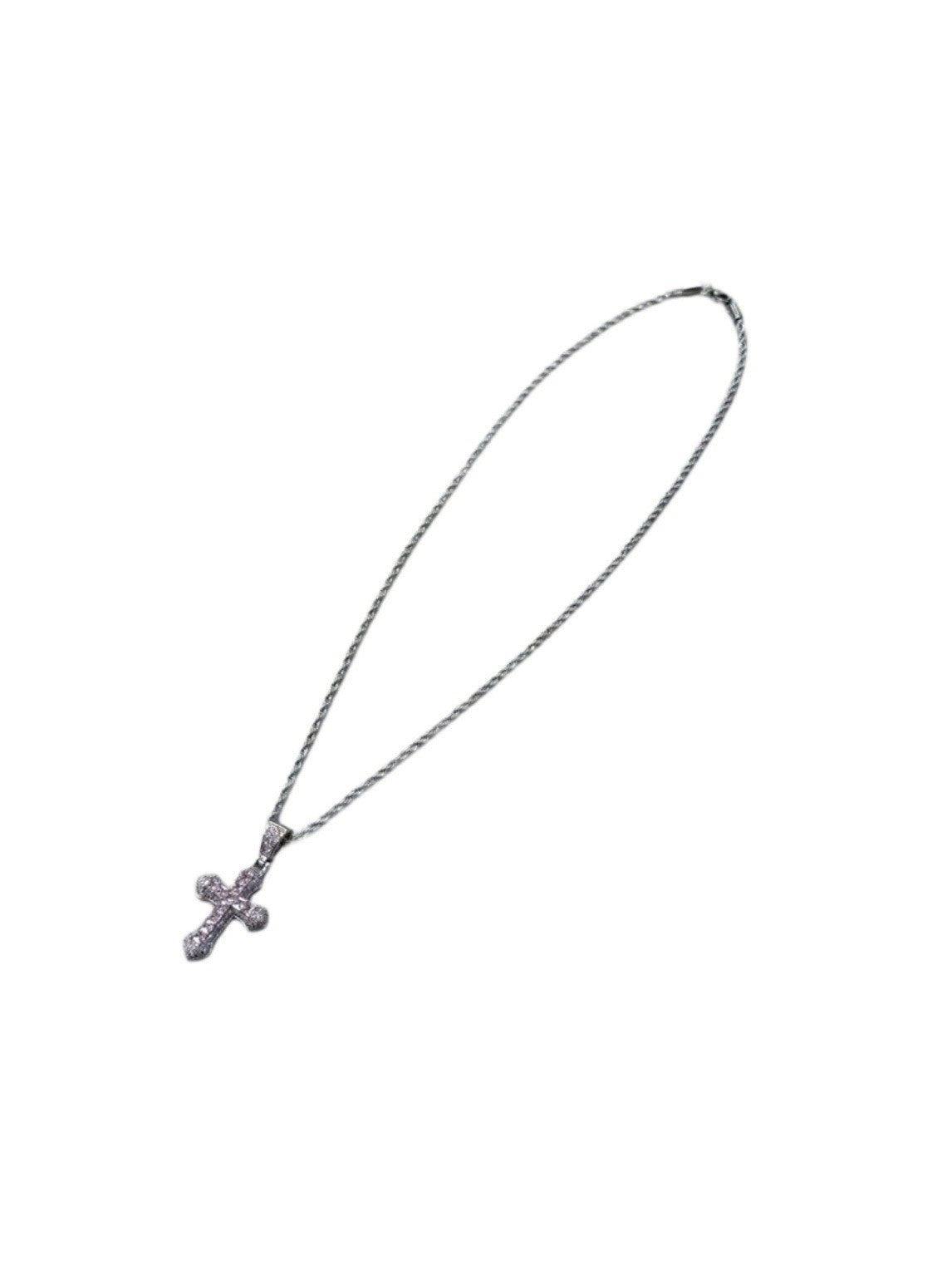 受注制【nmtc+】zirconia cross necklace (2color) – PRESSING WEB SHOP
