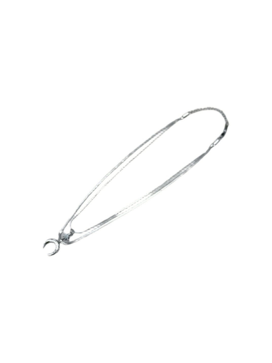 受注制【nmtc+】star and moon titanium necklace