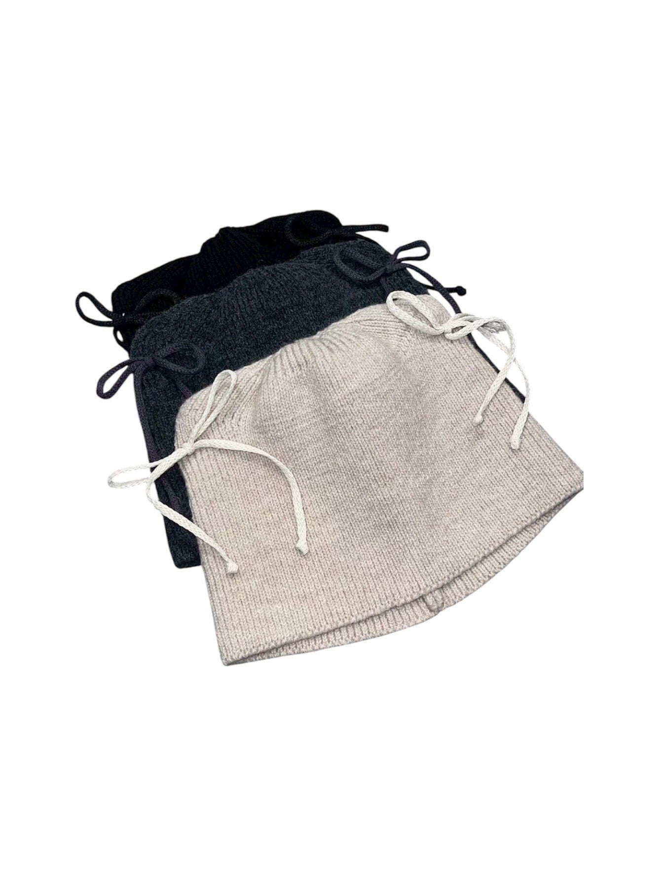 受注制【nmtc +】ear ribbon beanie (3color)