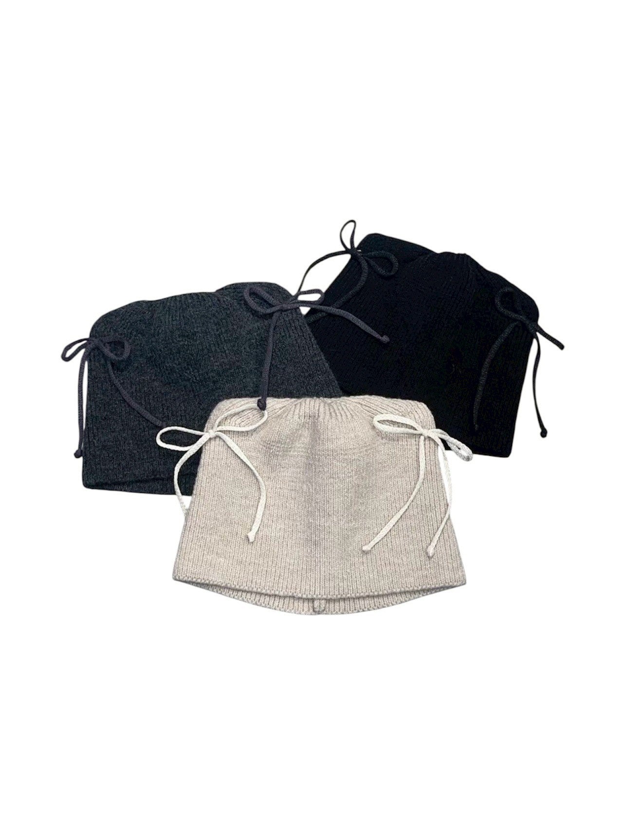 受注制【nmtc +】ear ribbon beanie (3color)