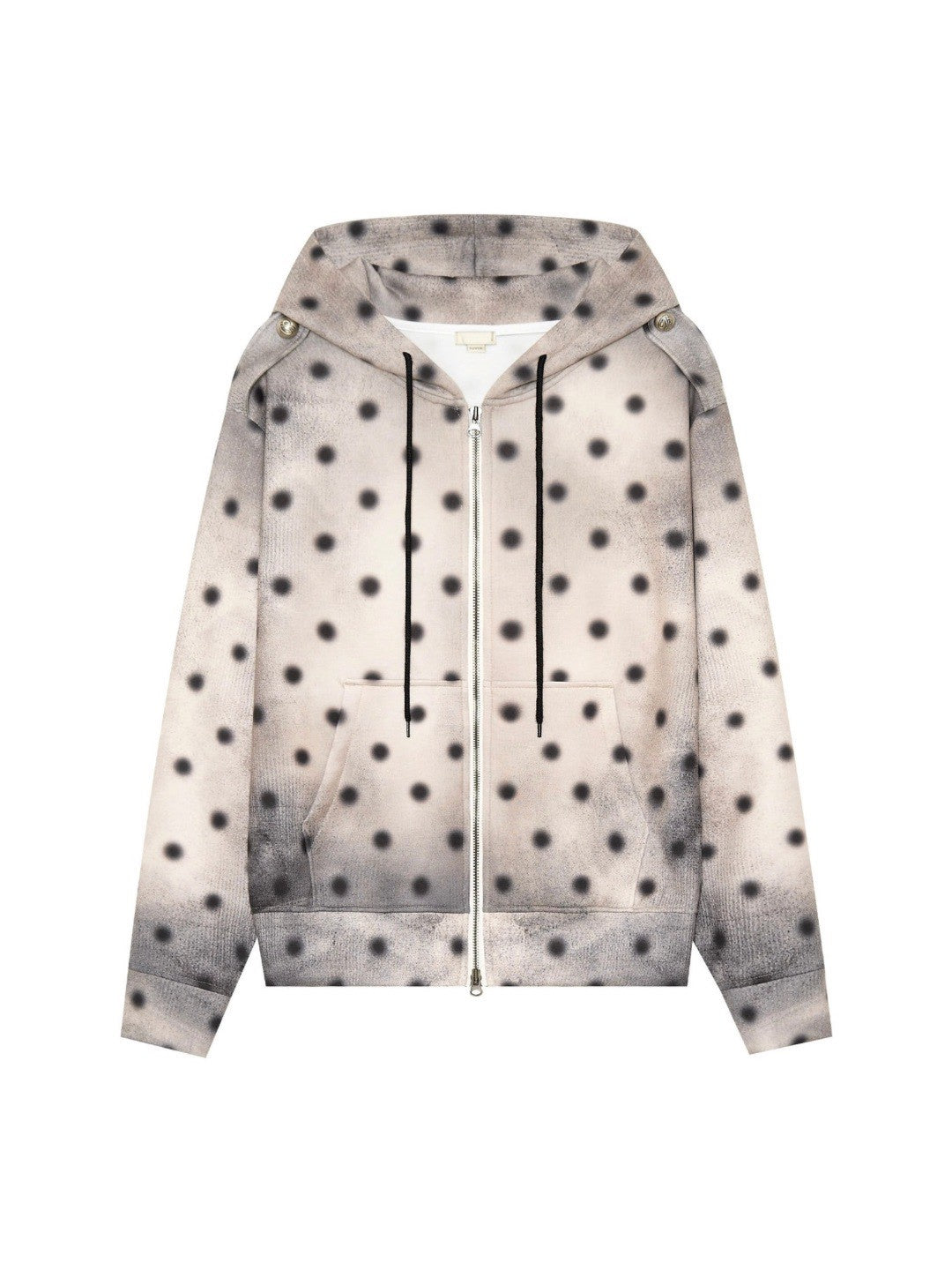 【bonnae】Dusty dot zip-up hoodie