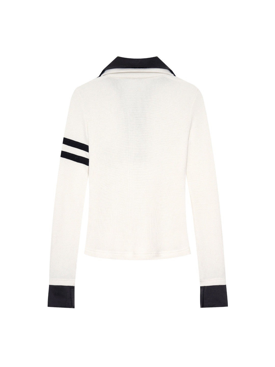 【bonnae】Beaded double collar top