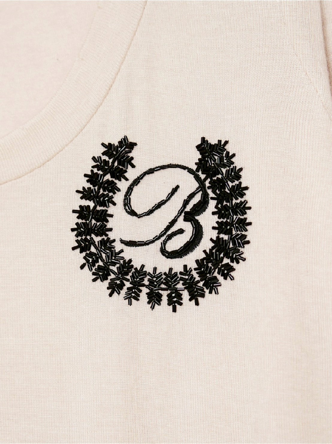 【bonnae】Beaded plunge neck top