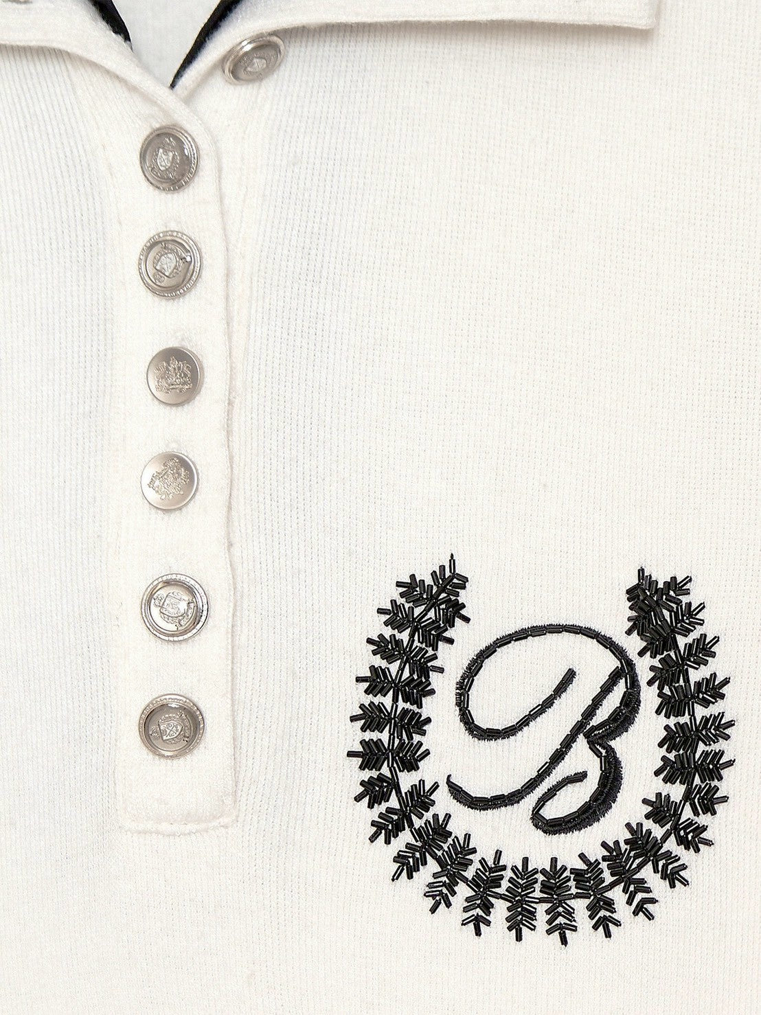 【bonnae】Beaded double collar top