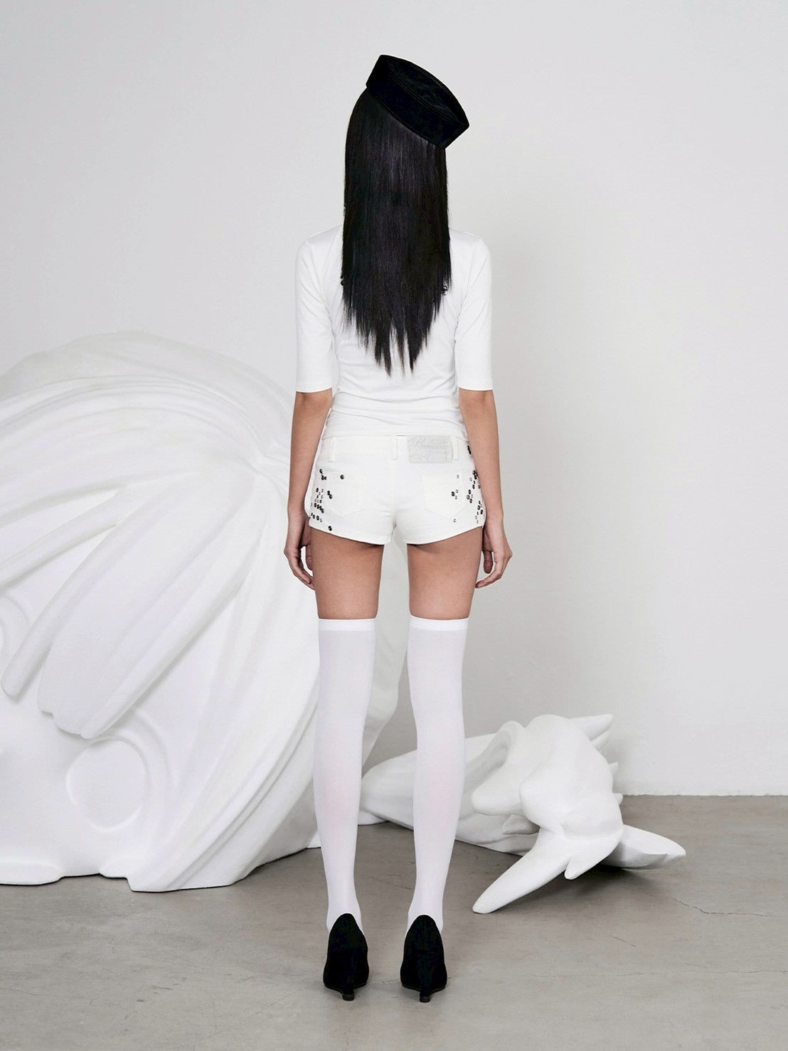 【bonnae】Studded shorts