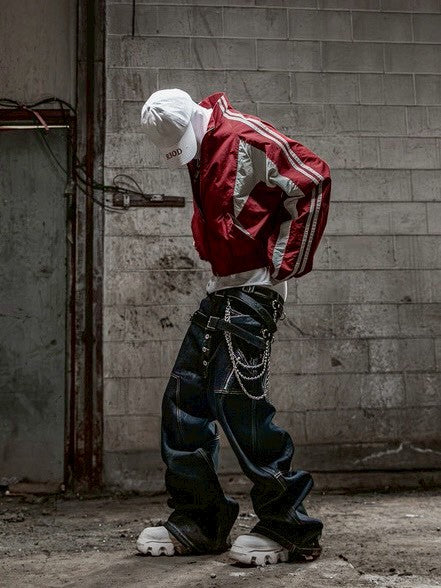 【roaringrad】Double Obi Zip Denim Pants