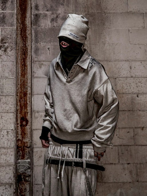 【roaringrad】Dirty Polo Sweatshirt