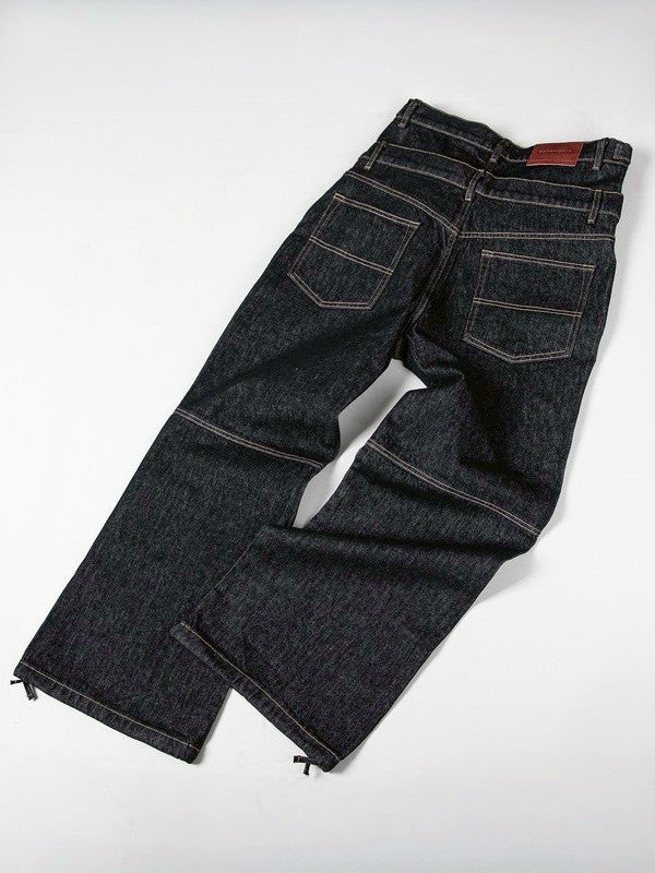 【roaringrad】Double Obi Zip Denim Pants