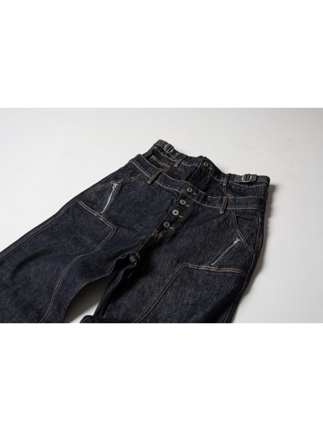 【roaringrad】Double Obi Zip Denim Pants