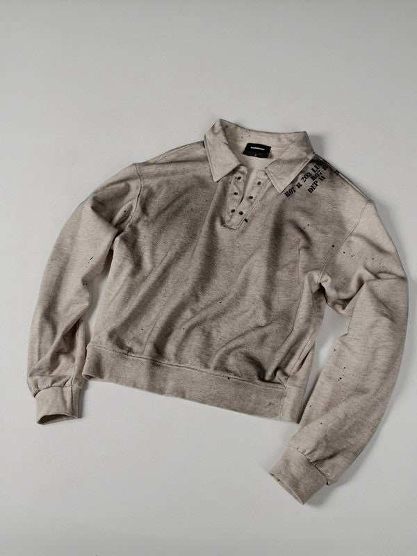 【roaringrad】Dirty Polo Sweatshirt